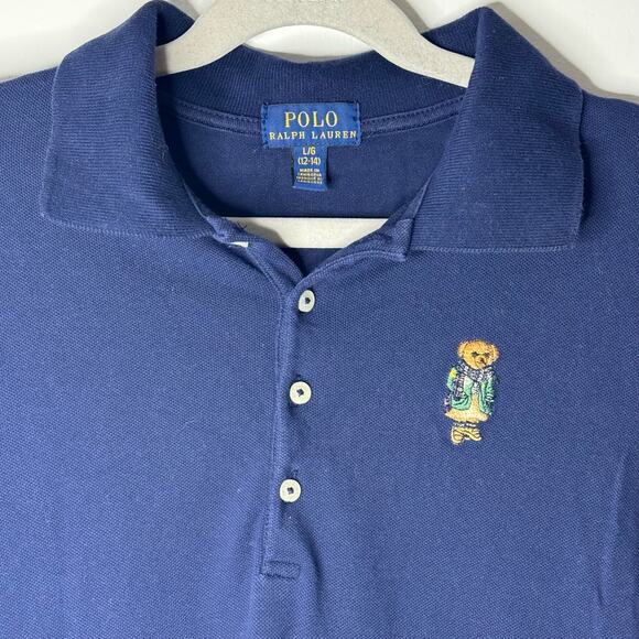 Polo Ralph Lauren Classic Girls Collared Dress size L 12-14 - Picture 2 of 7